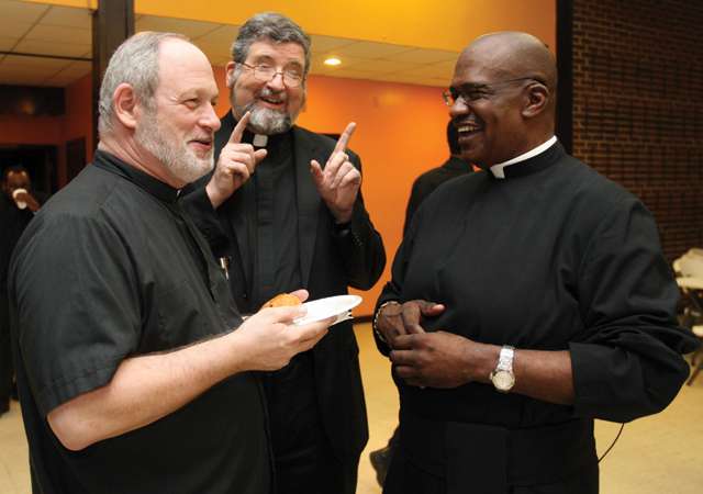 Father Donald Fest, S.S.J.; Father Thomas Frank, S.S.J.; and Brother Marx Tyree, S.S.J.