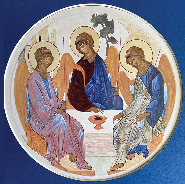 Icon  of angels by Sister Nancy Lee Smith, I.H.M. 